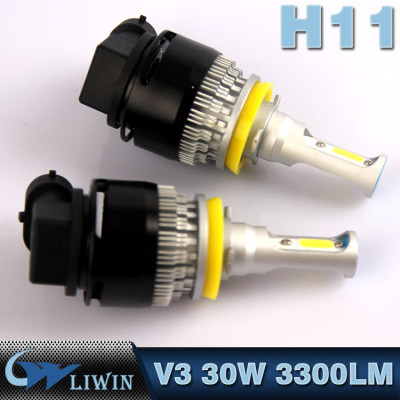 LVWON Car Headlight Manufacturer 30W 3300LM H8 H9 H11 Led Headlight Bulb  new model led ghost shadow car logo light