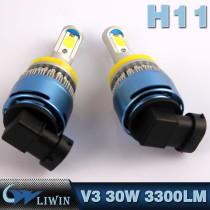 LVWON High Quality 3300lm 9005 9006 H7 H8 H11 5202 Auto Car Motorcycle Automobiles Led 6000K H4 High Power Led Headlight wholesale 6Gen 5W cree led ghost shadow car logo light