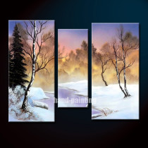 100% handmade simple decoration canvas art oil painting American style