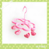 Hot Sale Cotton Printing Lover style plastic round hanger