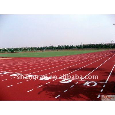 Rubber track and field material