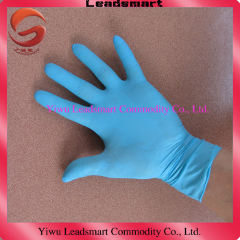 powder free industrial gloves nitrile Blue in bulk