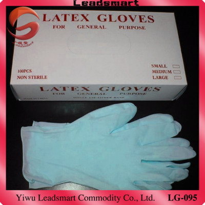 Disposable non sterile colored latex gloves  for industry