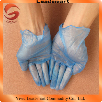 blue vinyl gloves latex powder free gloves with AQL1.5