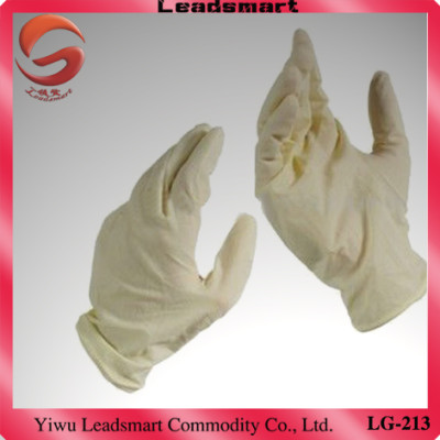 Textured powder free latex examination gloves supplier