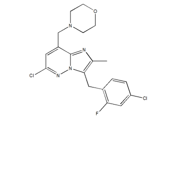 6-chloro-3-(4-chloro-2-fluorobenzyl)-2-methyl-8-(morpholin-4-ylmethyl)imidazo[1,2-b]pyridazine