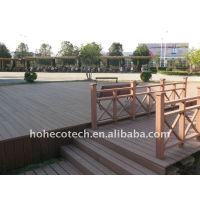 Empresa de la construcción del suelo de material plástico de madera wpc decking compuesto/suelo decking compuesto