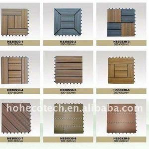 De fácil limpieza fácil instalación azulejo decking del wpc de lijado no - deslizamiento wpc azulejos