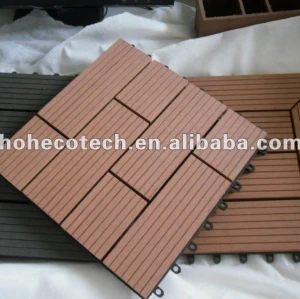 hölzernes zusammengesetztes Decking Plastikwpc blockierendeckingfliesen