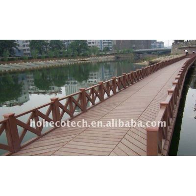 Piano/bordo ponte di legno decking composito di plastica/pavimentazione ( ce, rohs, astm, intertek ) wpc decking di plastica/legname