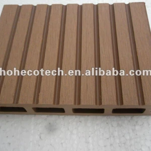 100% reciclado wpc exterior hollow decks ( wpc pisos/ painel de parede wpc/ wpc produtos de lazer )