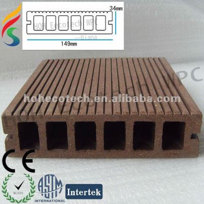 Ad alta resistenza impermeabile wpc ( plastica legno composito ) piano decking