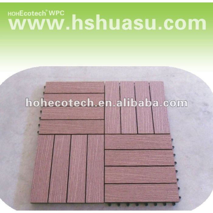 Sensación natural de madera decking compuesto plástico de tableros/eco - ambiente de plástico de madera decking compuesto/azulejo de piso