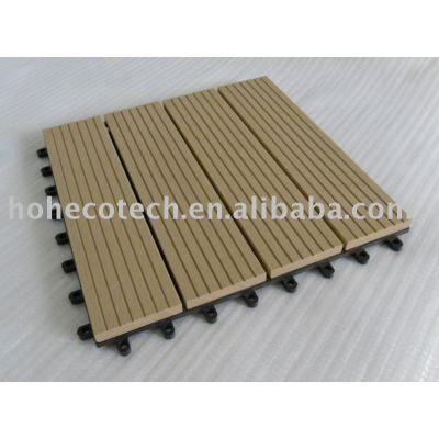 Compuesto plástico de madera cubierta de teja/azulejo de piso- de fácilinstalación