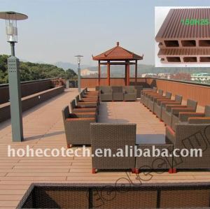 plancher à la mode extérieur de la conception WPC de decking de balustrade de lieux publics composés en plastique en bois de decking