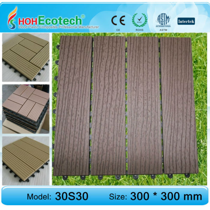 Eco- friendly wood plastic composite decking/telha de assoalho