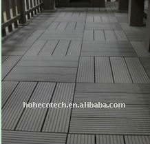 superficie di levigatura decking di wpc piastrelle fai da te legno decking composito di plastica piastrelle