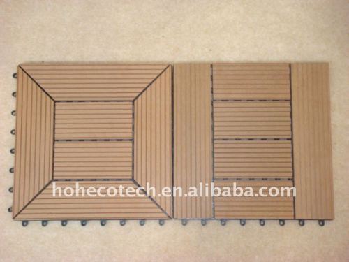 Zusammengesetzter hölzerner/Bambus-DIY Decking verschalt WPC hölzernen zusammengesetzten Plastikdecking /flooring