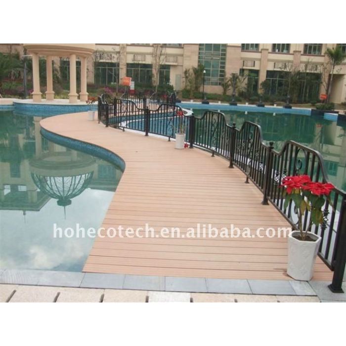 Projeto wpc decks- huasu wpc nova tecnologia de madeira composto plástico pranchas decking terraço prancha