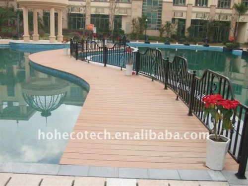 Projeto wpc decks- huasu wpc nova tecnologia de madeira composto plástico pranchas decking terraço prancha