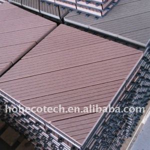 populares al aire libre de bambú decking del wpc bricolaje cubierta de teja wpc suelo junta wpc azulejos
