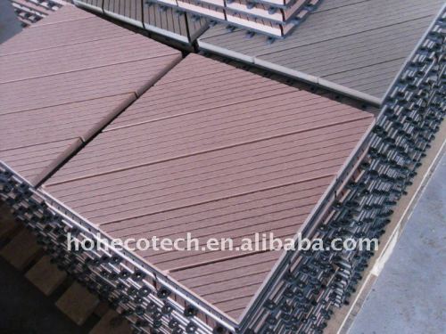 ao ar livre popular de bambu decking de wpc azulejo pavimento diy wpc pisos board telha de wpc