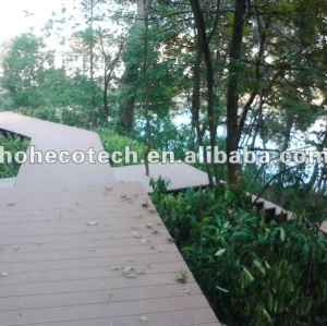 La costruzione di legno wpc plastico composito decking/pavimentazione ( ce, rohs, astm, iso 9001, iso 14001, intertek ) wpc ponte di legno