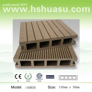 decking en plastique en bois de composé de plancher