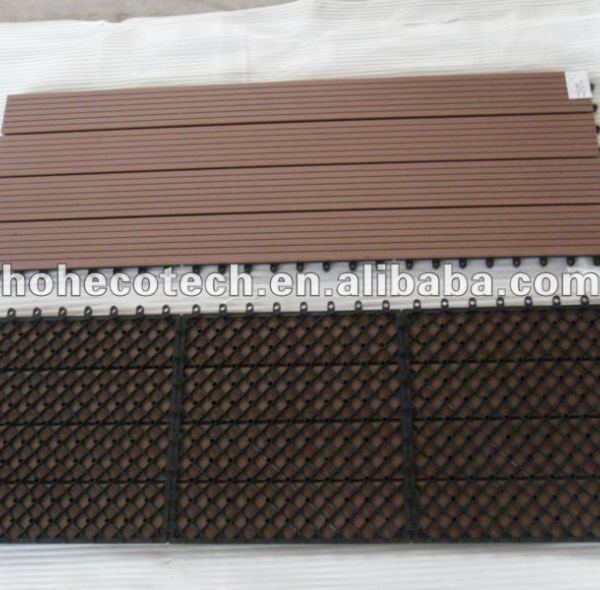 ad alta resistenza stanza da bagno wpc decking piastrelle