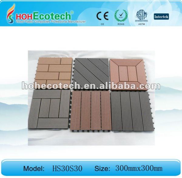 Los diferentes patrones de wpc decking azulejos/junta cuarto de baño