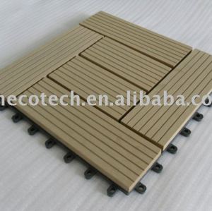 a instalação telha-fácil composta plástica de madeira do decking/assoalho