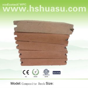 panneau de plancher composé en plastique en bois