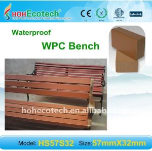 compuestos de madera plástica banco de madera de aspecto natural y se siente al aire libre wpc banco