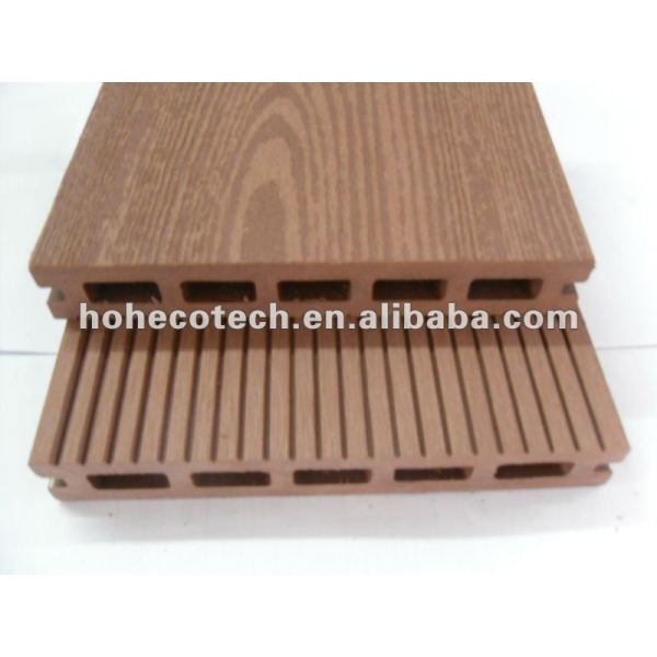 Prägen145x22mm der im Freien Bambus/wood Decking hölzerner zusammengesetzter Plastikdecking/Bodenbelagbrett wpc Plattform decken Bauholz mit Ziegeln