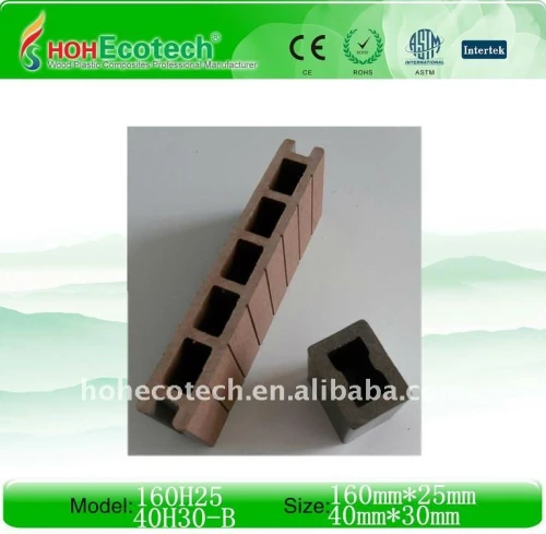 Wpc decking ao ar livre ( iso9001, iso14001, rohs, ce )