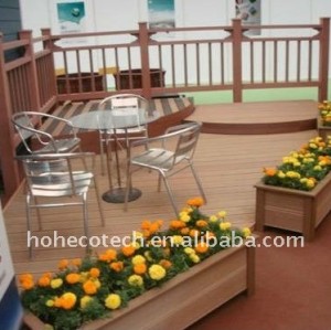 Decorazione del giardino! Wpc legno decking composito di plastica/pavimentazione ( ce, rohs, astm, iso9001, iso14001, intertek ) decking fai da te