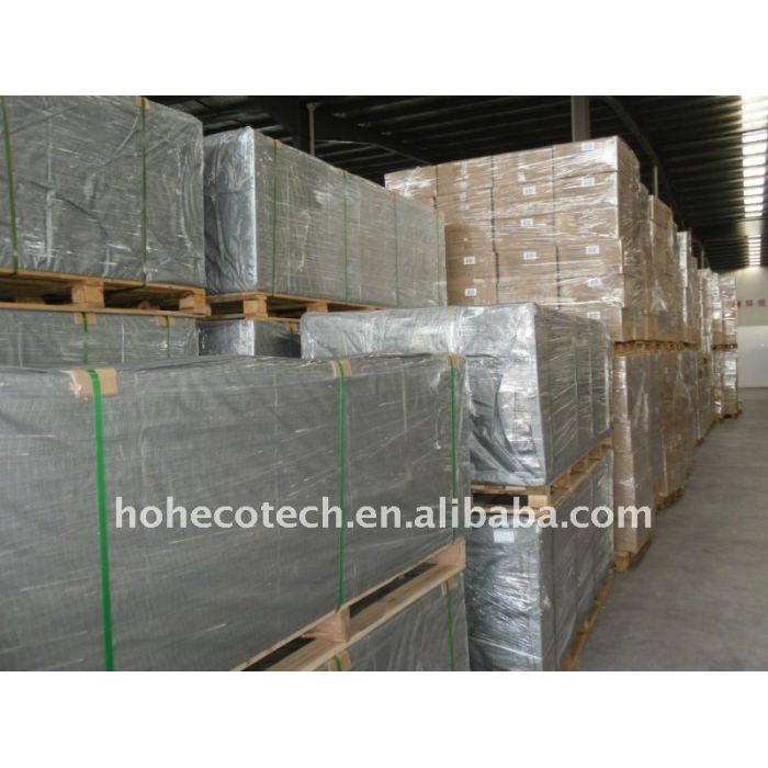 Nuestro paquete de material de construcción de plástico de madera wpc decking compuesto/suelo decking del wpc
