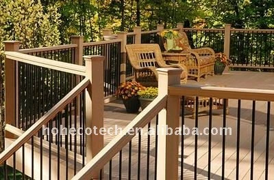 Elegante design de baixo preço do hotel piso decking de wpc wood plastic composite decking/pisos