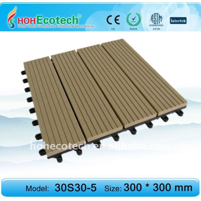 azulejo del decking/de piso (compuesto plástico de madera respetuoso del medio ambiente)