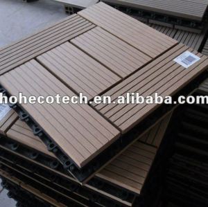 Wpc cubiertas y terraza/sensación natural de madera decking compuesto plástico de tableros/eco- ambiente terrazas/azulejo de piso de color marrón oscuro