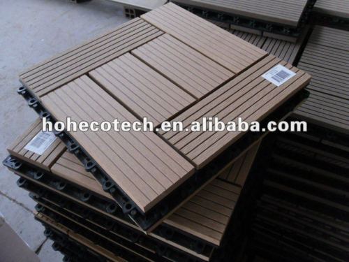 Wpc decks e terraço/sensação natural wood plastic composite decking boards/eco- friendly decking/telha marrom escuro