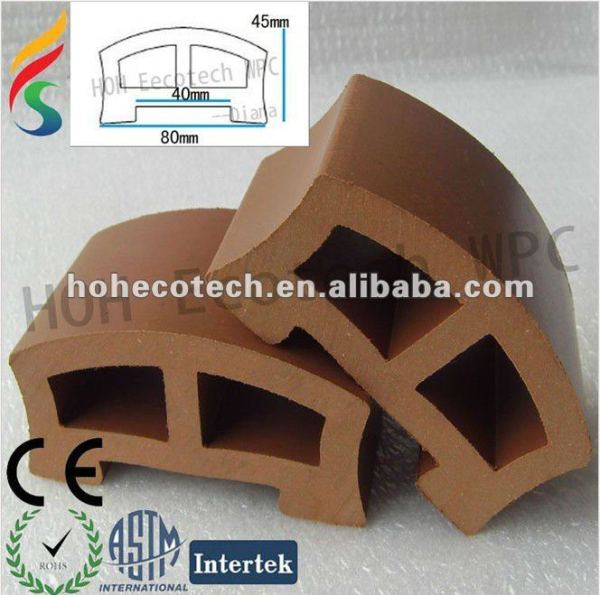 Vendita calda! Prova di acqua ( in legno composito di plastica ) corrimano wpc esterno per passi/giardino corrimano/scala corrimano