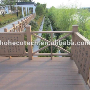 Eco legno natrual ( in legno composito di plastica ) wpc ringhiera delle scale/ringhiera giardino/parco giochi ringhiera/parapetti/fiume banca ringhiera