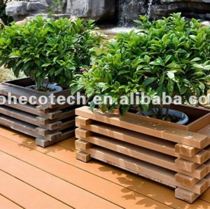 decoração do jardim ao ar livre de wpc impermeável caixa de flor