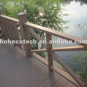 Wood plastic composite exterior wpc corrimão guarda trilhos/ margem do rio trilhos