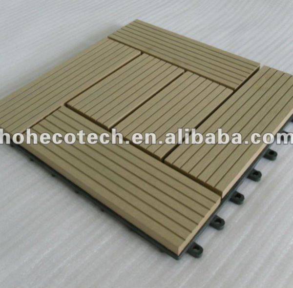 Wood plastic composite deck telha