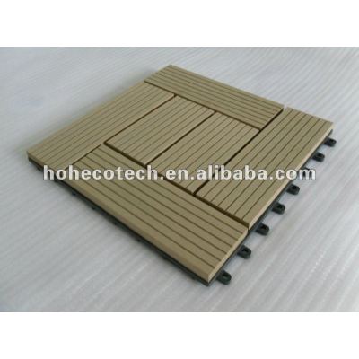 Wood plastic composite deck telha