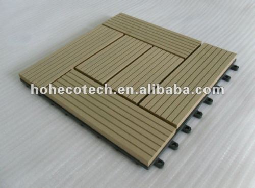 Wood plastic composite deck telha