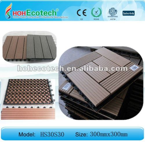 Hoh ecotech legno composito di plastica wpc decking pavimentazione piastrelle di ceramica/mattonelle diy//stanza da bagno piastrella