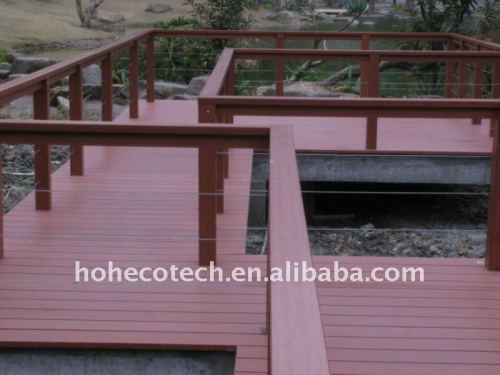 Wpc bordo pavimentazione di wpc ponte legname legno decking composito di plastica/decking pavimentazione